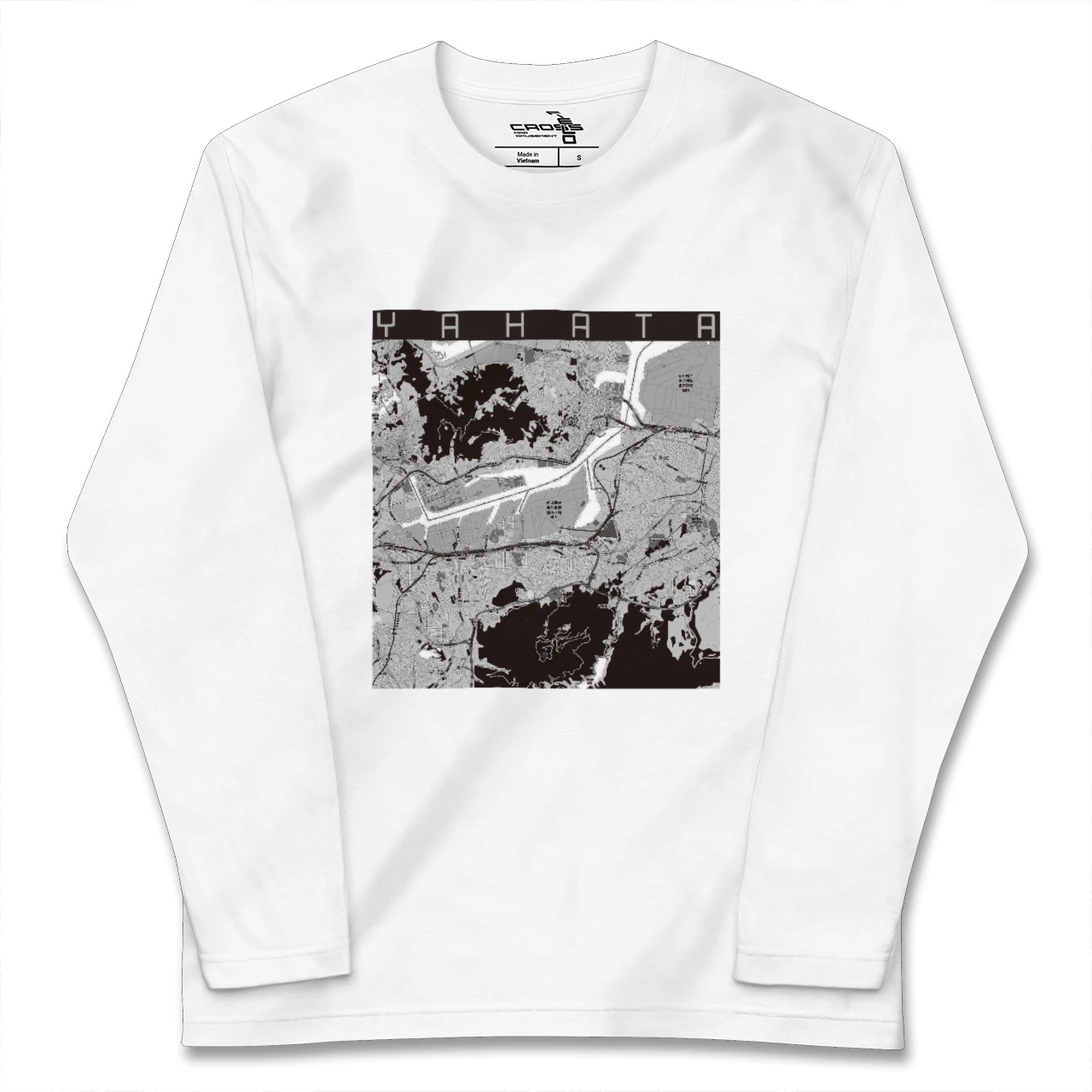 【八幡(福岡県)】地図柄ロングスリーブTシャツ