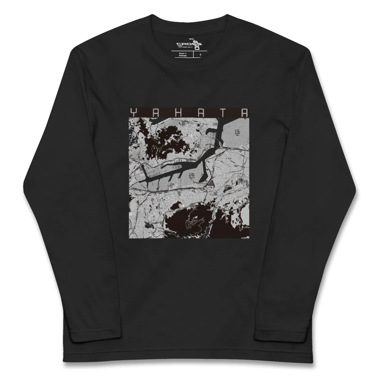 【八幡(福岡県)】地図柄ロングスリーブTシャツ