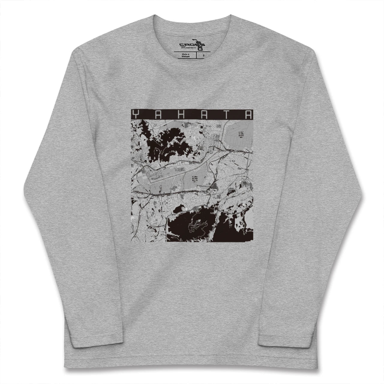 【八幡(福岡県)】地図柄ロングスリーブTシャツ