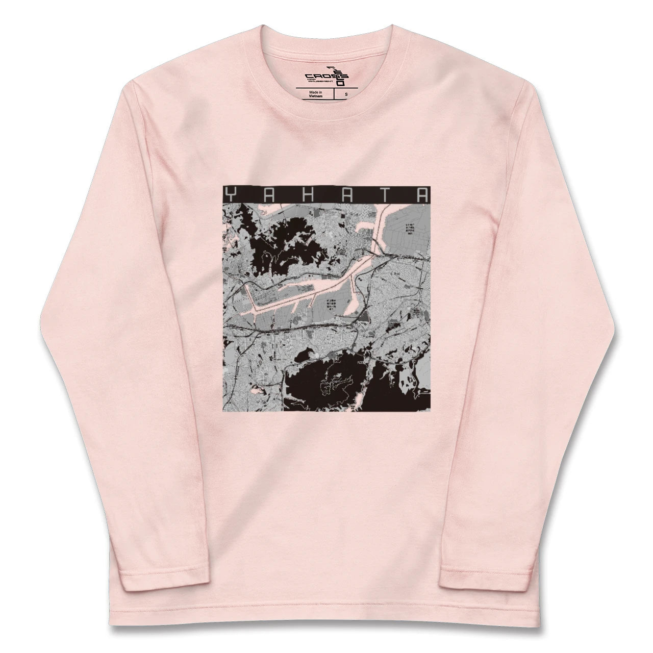 【八幡(福岡県)】地図柄ロングスリーブTシャツ