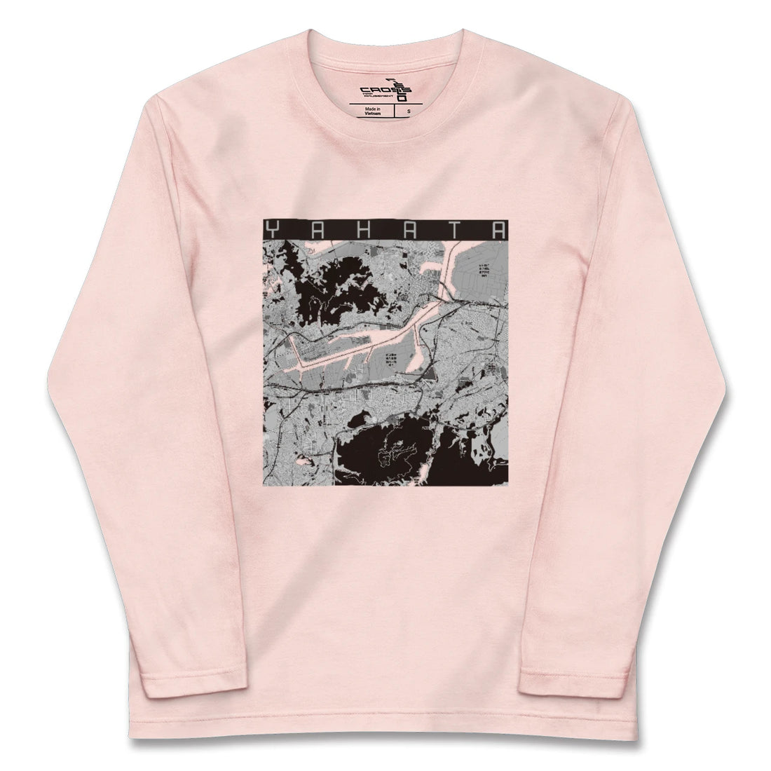 【八幡(福岡県)】地図柄ロングスリーブTシャツ