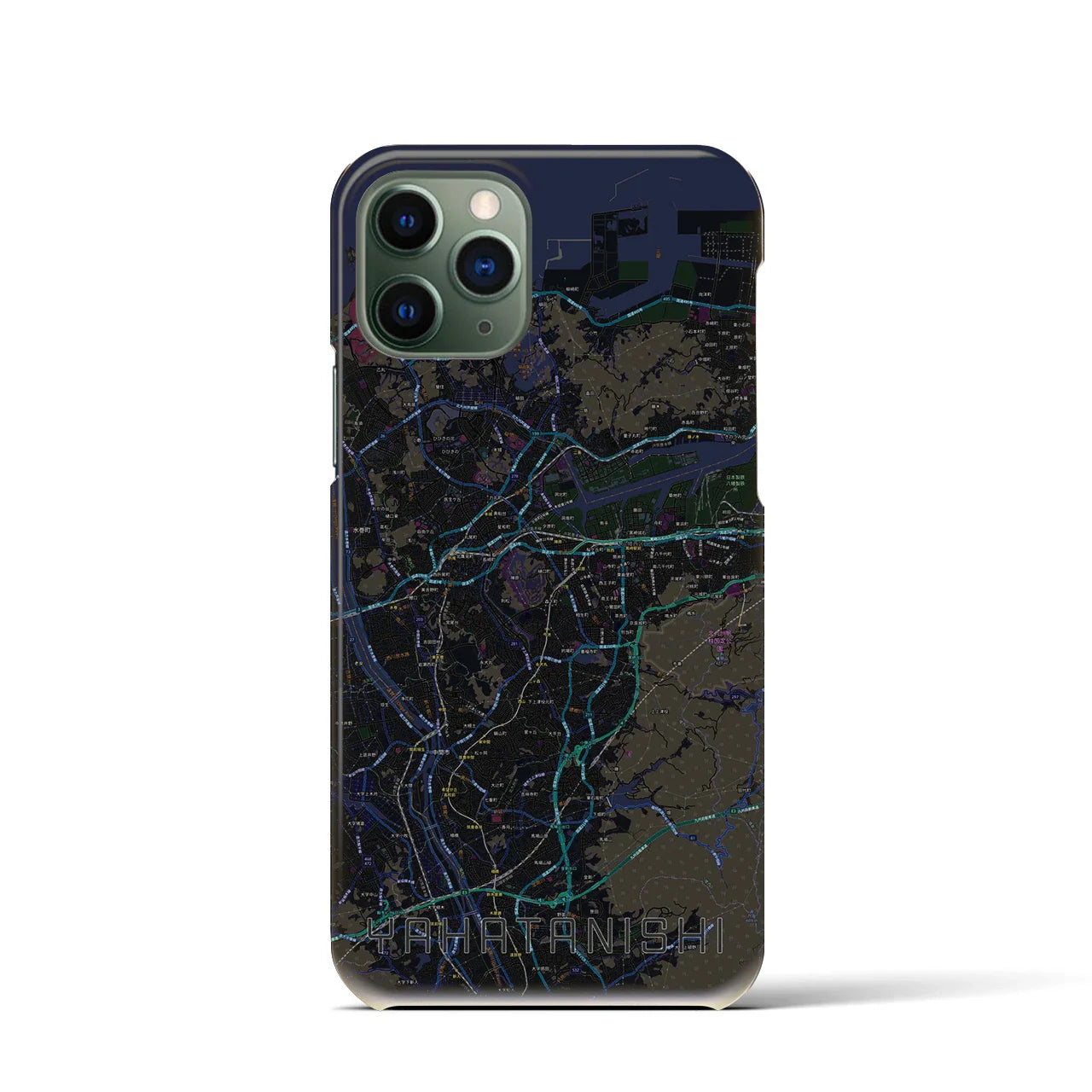 【八幡西(福岡県)】地図柄iPhoneケース(バックカバータイプ)