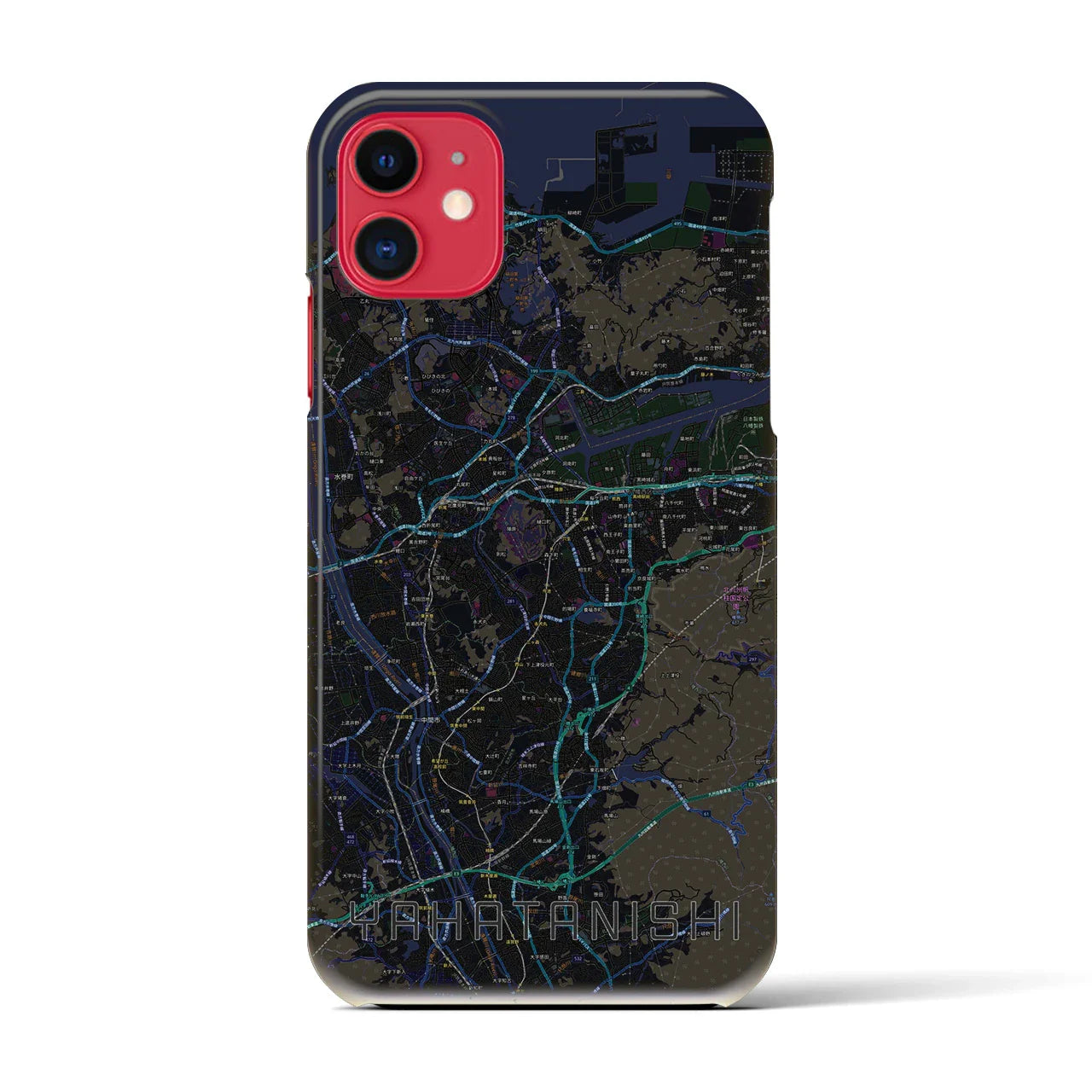【八幡西(福岡県)】地図柄iPhoneケース(バックカバータイプ)