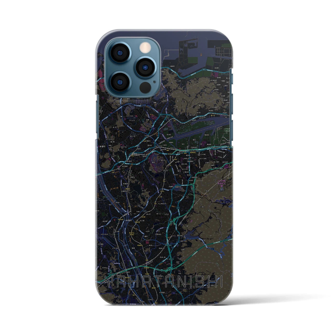 【八幡西(福岡県)】地図柄iPhoneケース(バックカバータイプ)