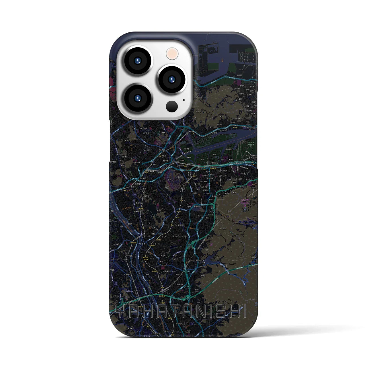 【八幡西(福岡県)】地図柄iPhoneケース(バックカバータイプ)