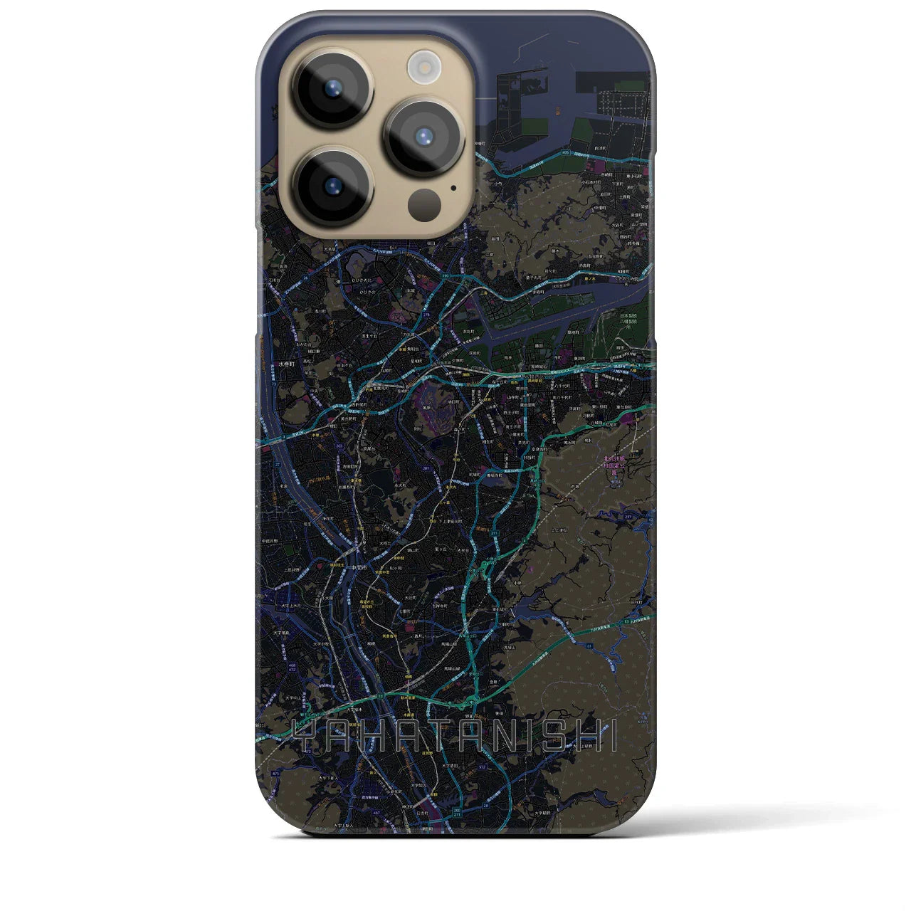 【八幡西(福岡県)】地図柄iPhoneケース(バックカバータイプ)