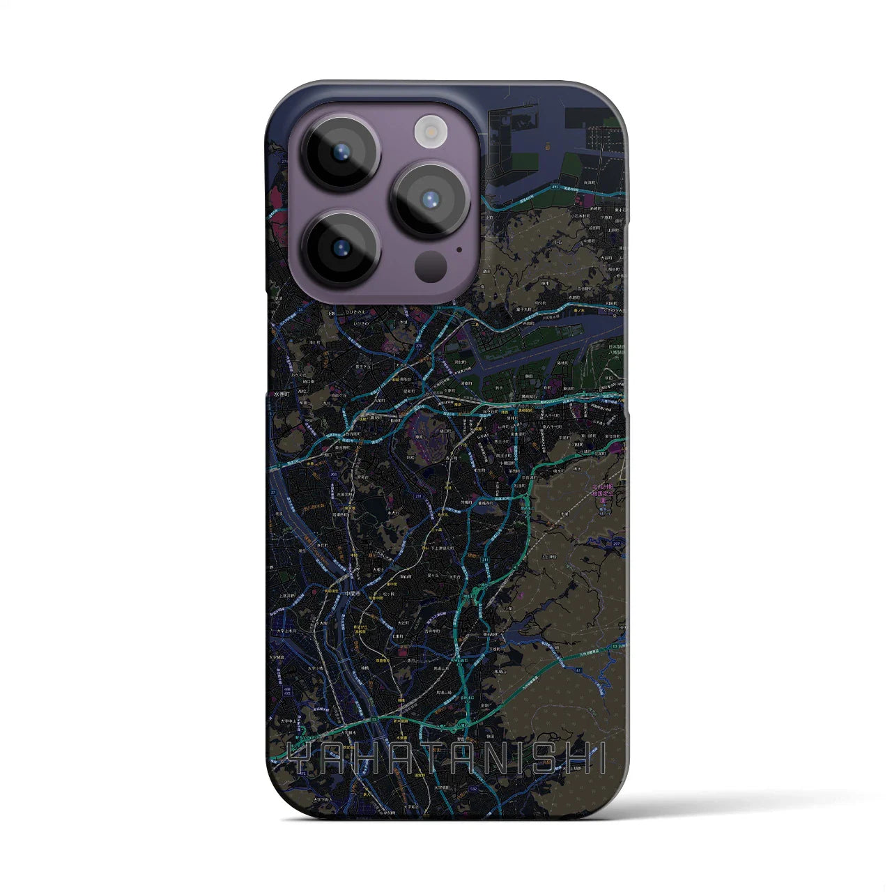 【八幡西(福岡県)】地図柄iPhoneケース(バックカバータイプ)