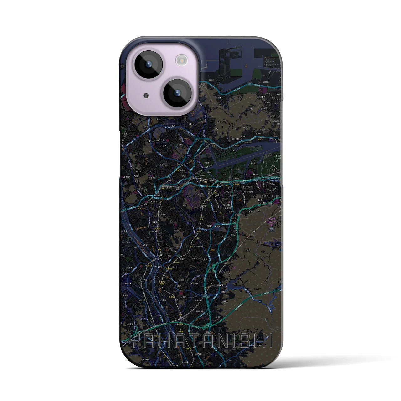 【八幡西(福岡県)】地図柄iPhoneケース(バックカバータイプ)