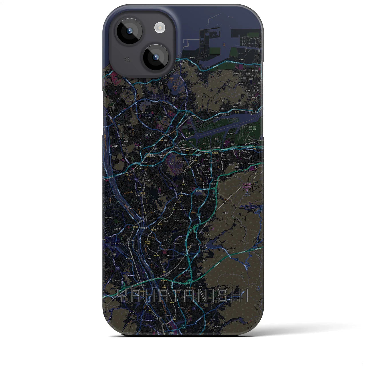 【八幡西(福岡県)】地図柄iPhoneケース(バックカバータイプ)
