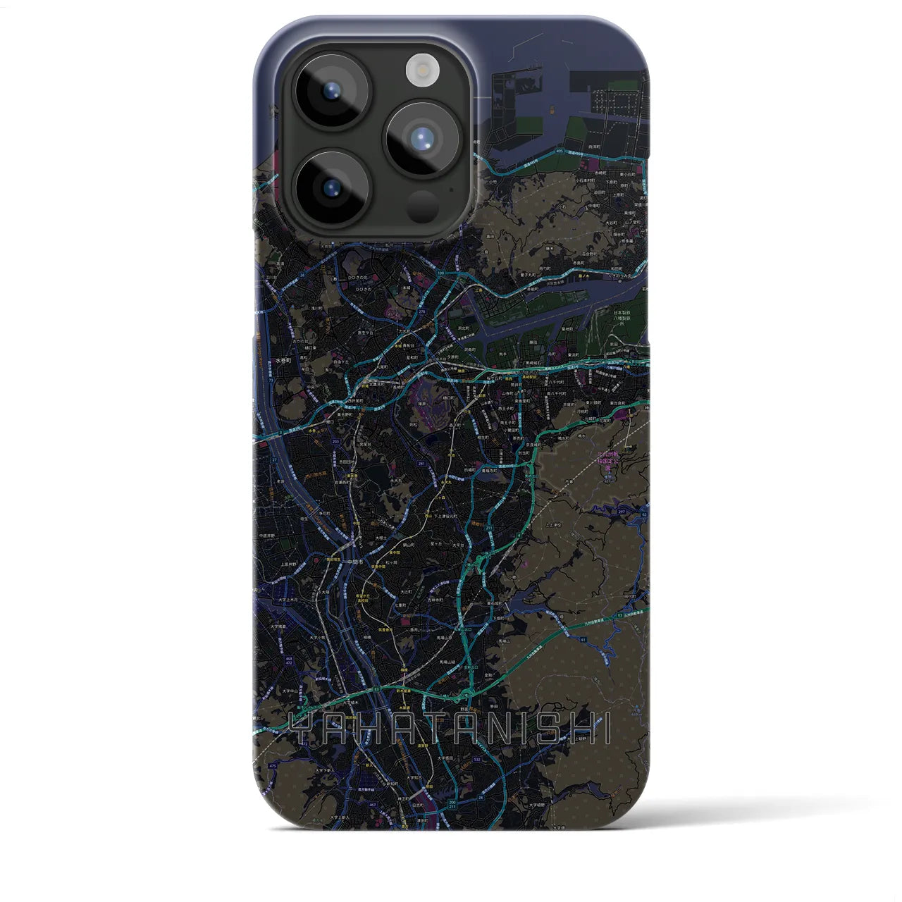 【八幡西(福岡県)】地図柄iPhoneケース(バックカバータイプ)