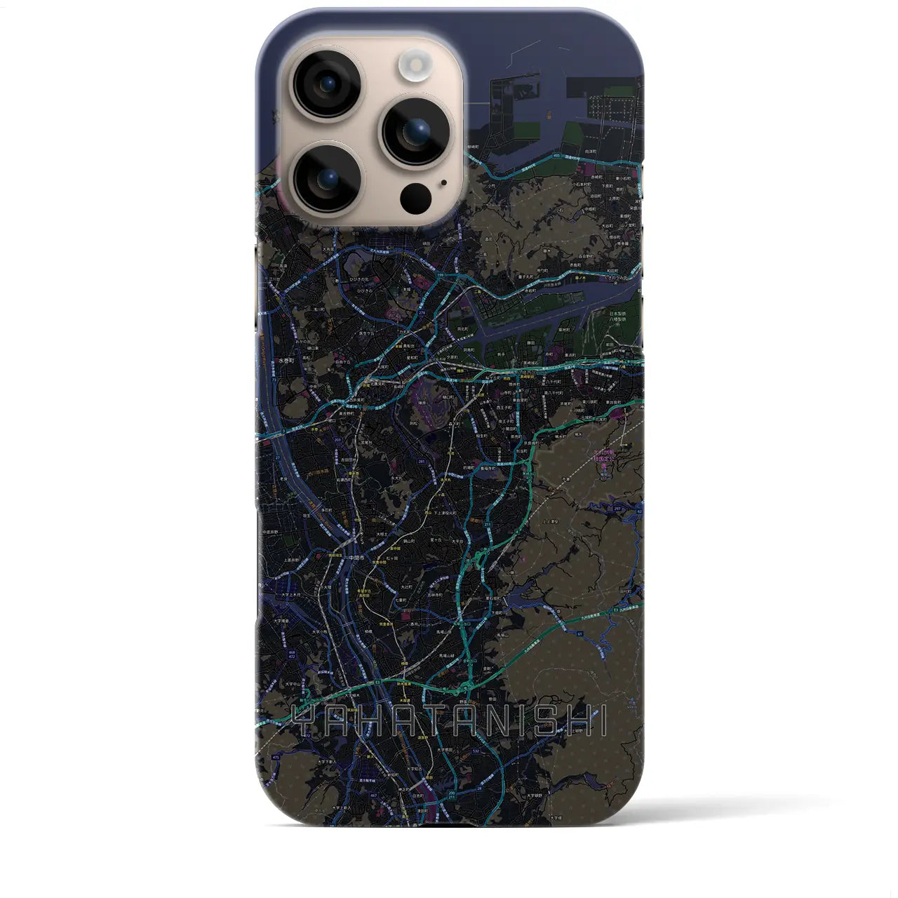 【八幡西(福岡県)】地図柄iPhoneケース(バックカバータイプ)