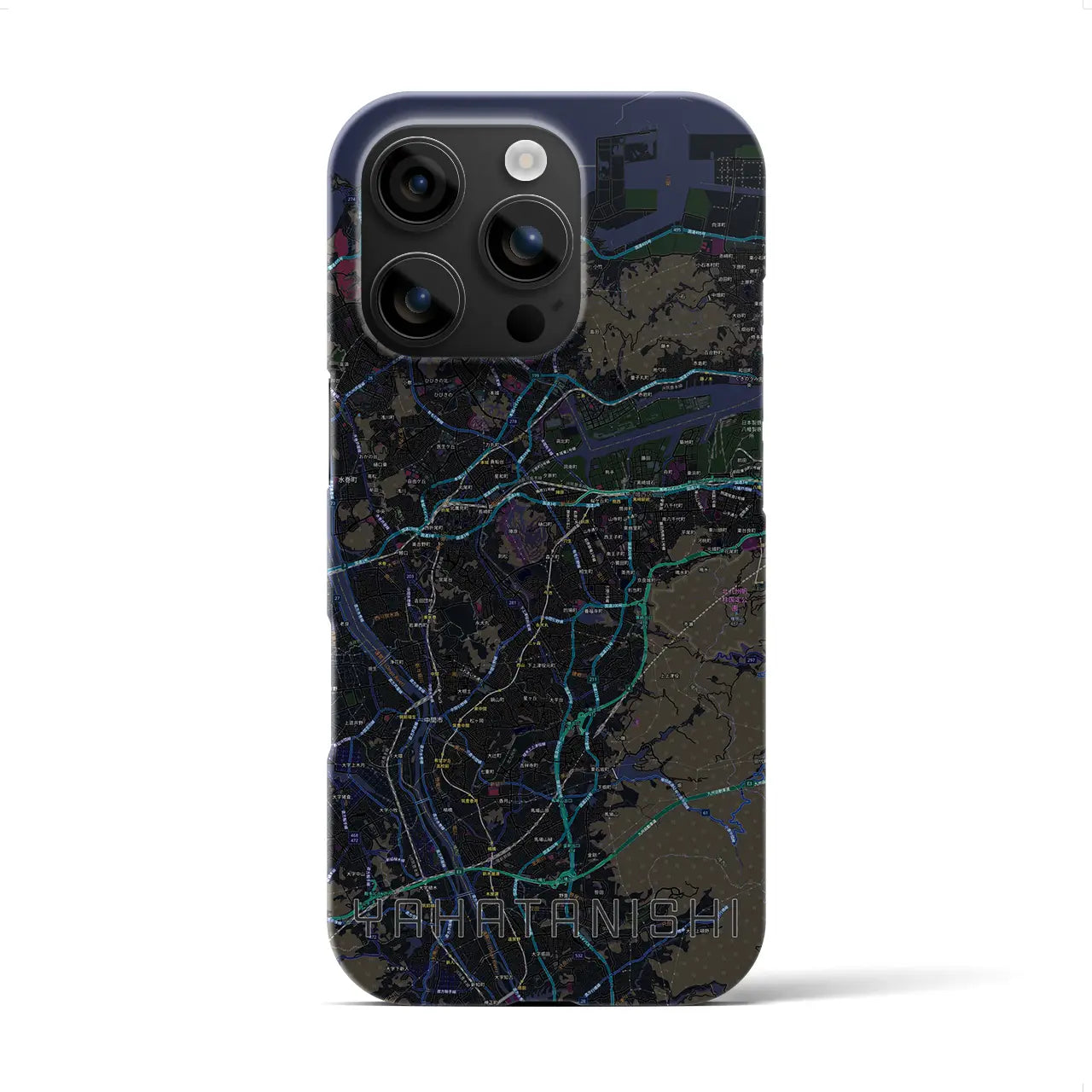 【八幡西(福岡県)】地図柄iPhoneケース(バックカバータイプ)
