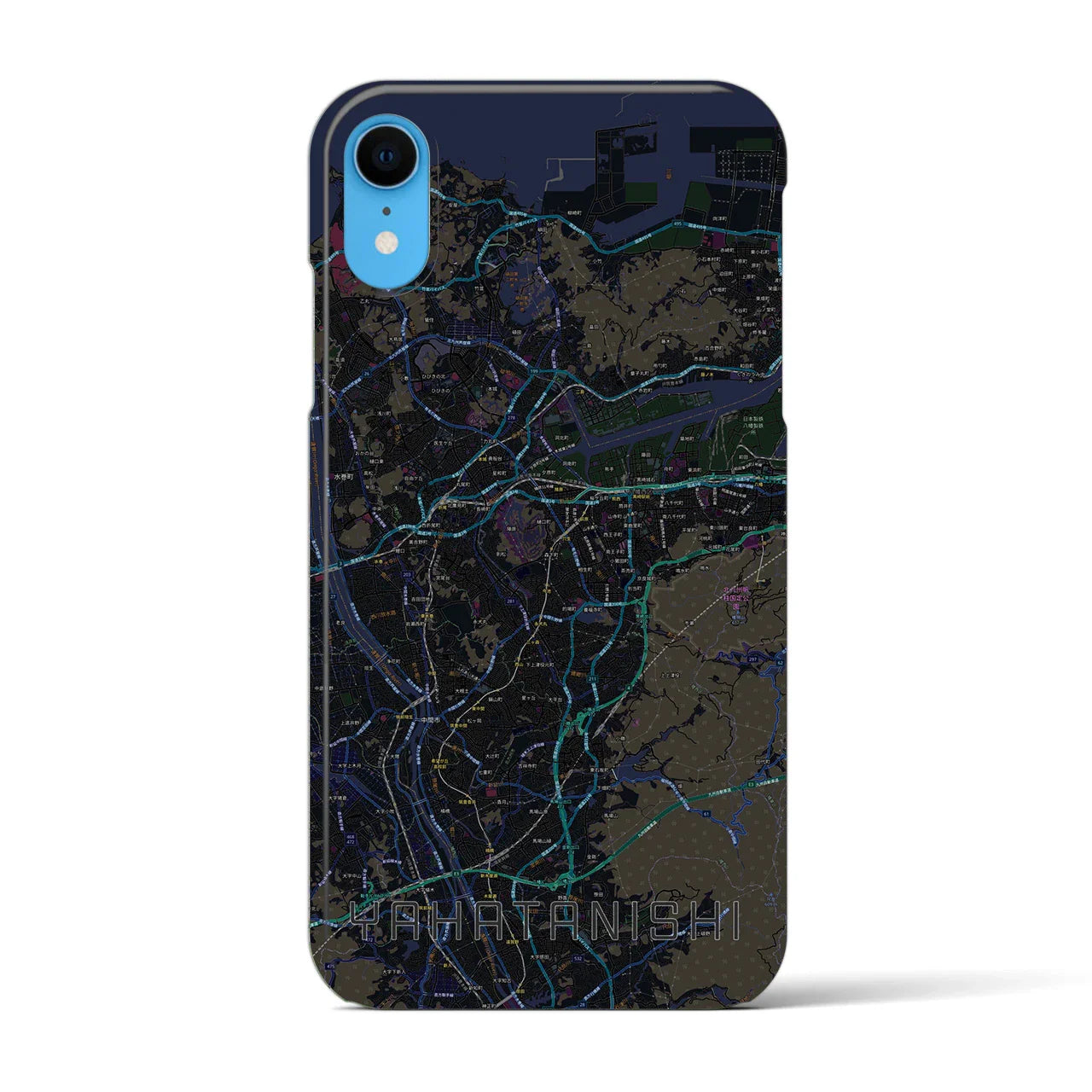 【八幡西(福岡県)】地図柄iPhoneケース(バックカバータイプ)