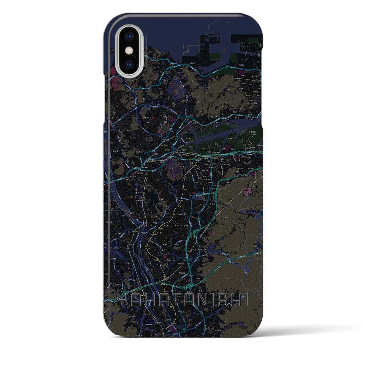 【八幡西(福岡県)】地図柄iPhoneケース(バックカバータイプ)