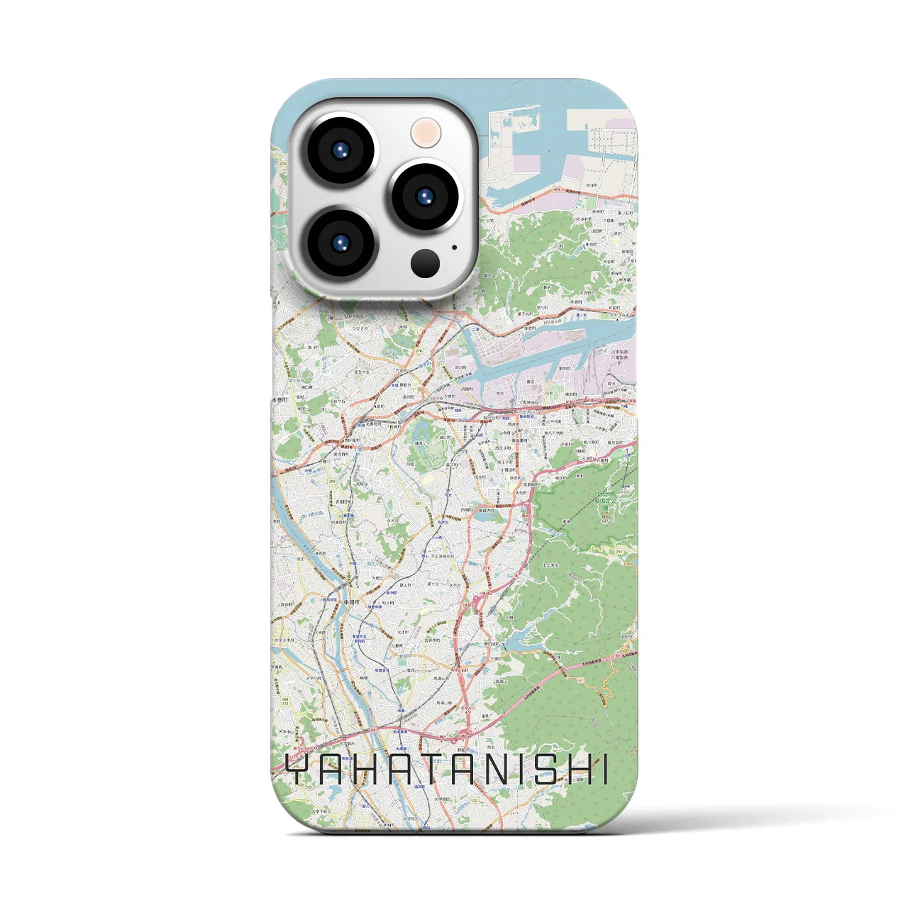 【八幡西(福岡県)】地図柄iPhoneケース(バックカバータイプ)