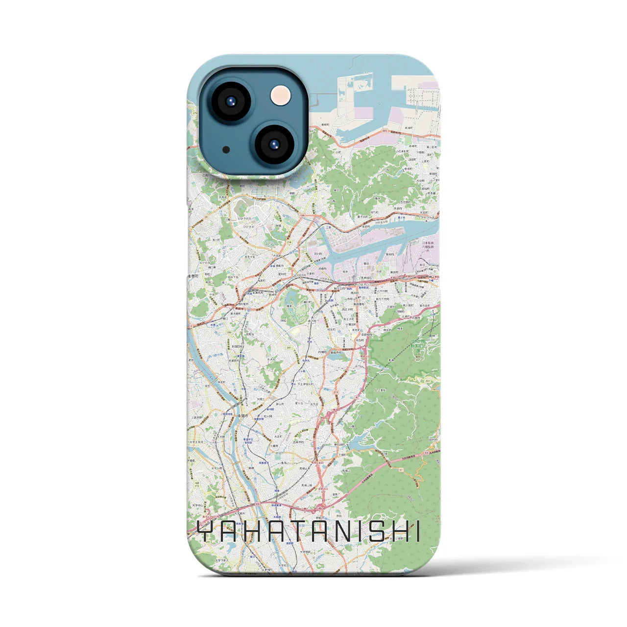 【八幡西(福岡県)】地図柄iPhoneケース(バックカバータイプ)