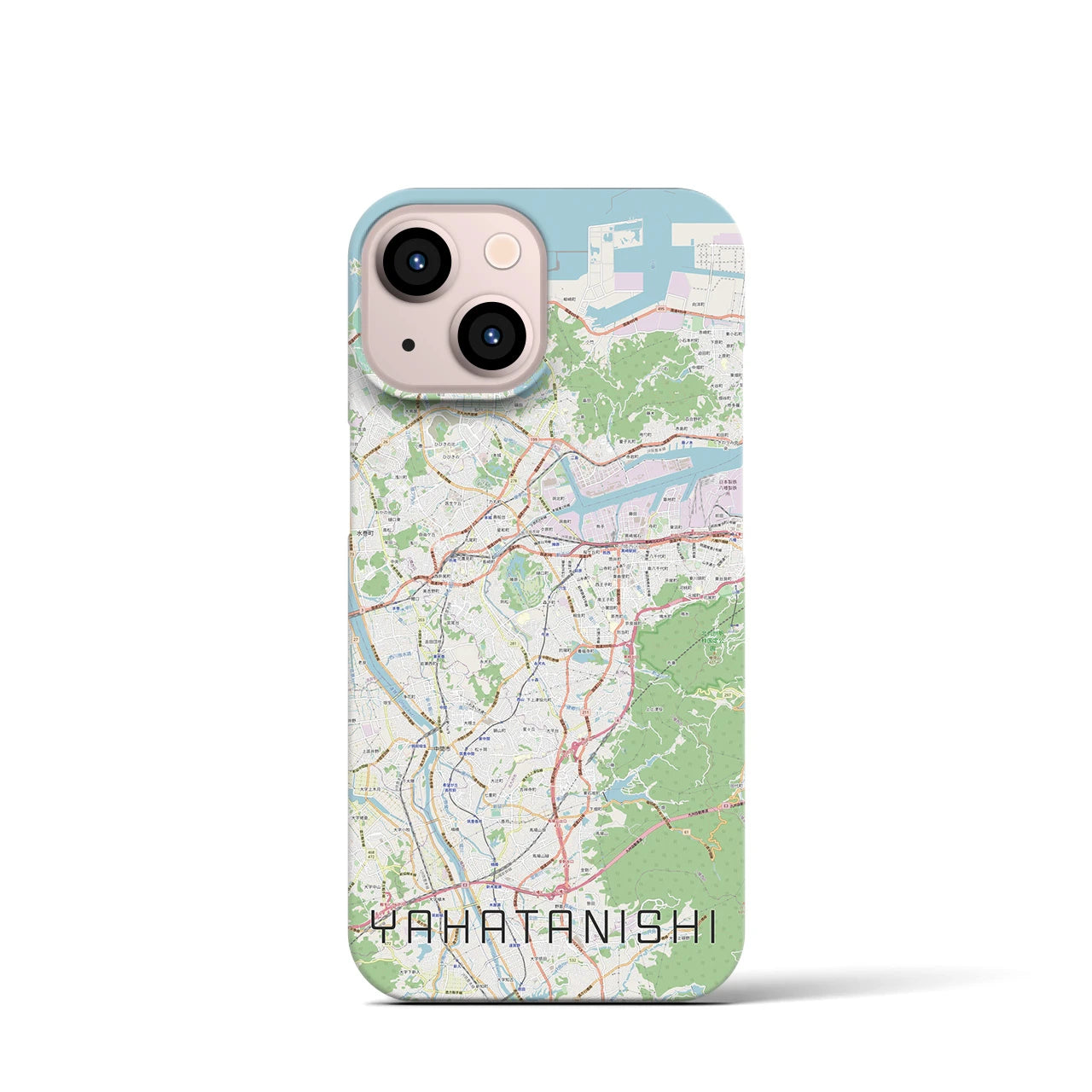 【八幡西(福岡県)】地図柄iPhoneケース(バックカバータイプ)