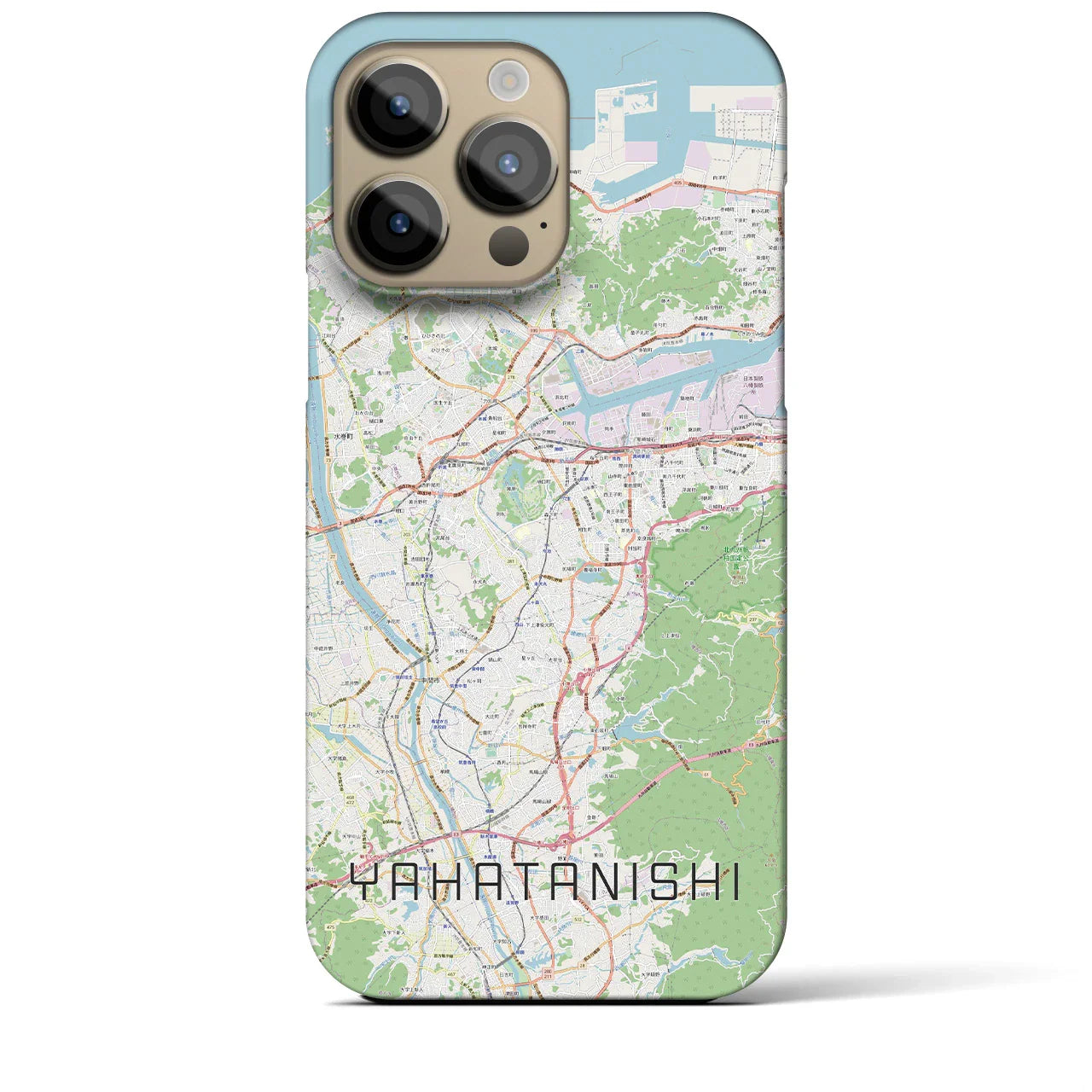 【八幡西(福岡県)】地図柄iPhoneケース(バックカバータイプ)