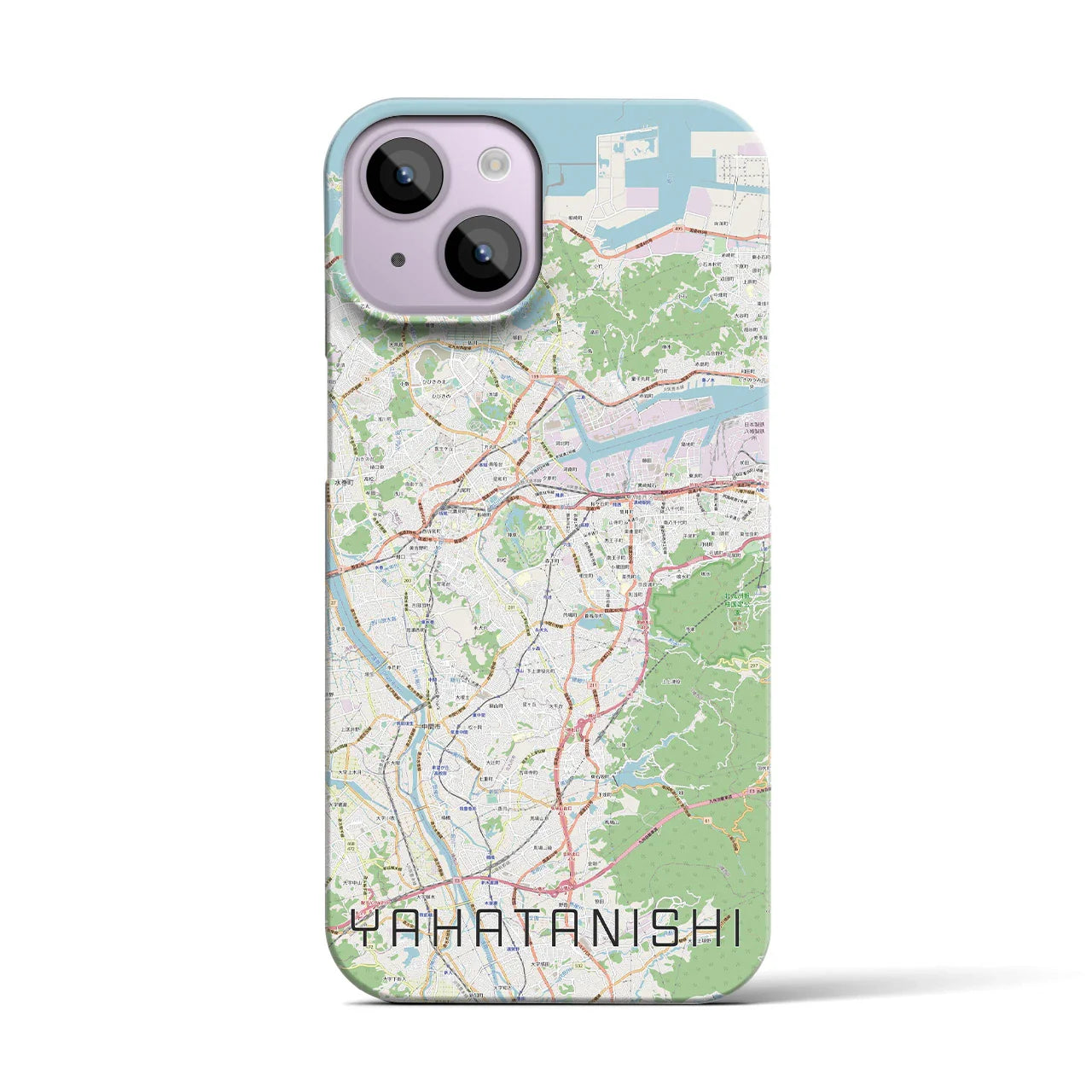 【八幡西(福岡県)】地図柄iPhoneケース(バックカバータイプ)