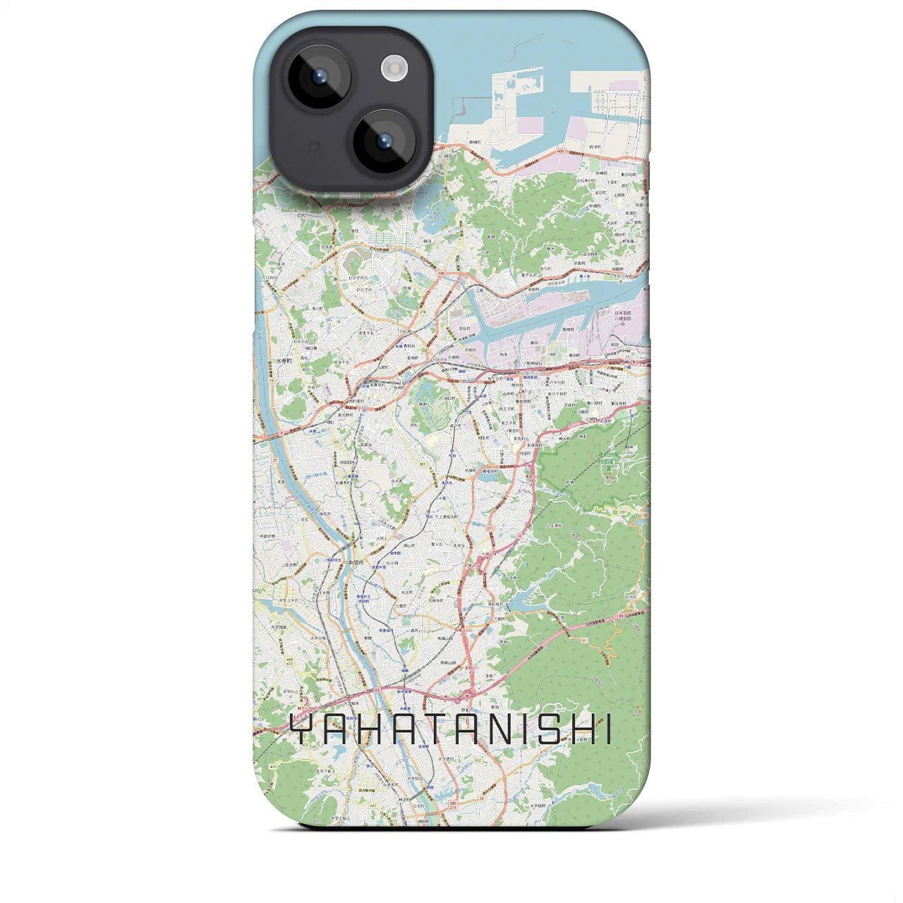 【八幡西(福岡県)】地図柄iPhoneケース(バックカバータイプ)
