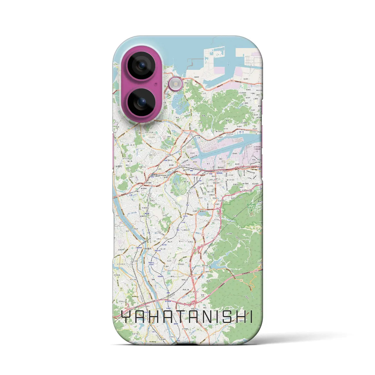 【八幡西(福岡県)】地図柄iPhoneケース(バックカバータイプ)