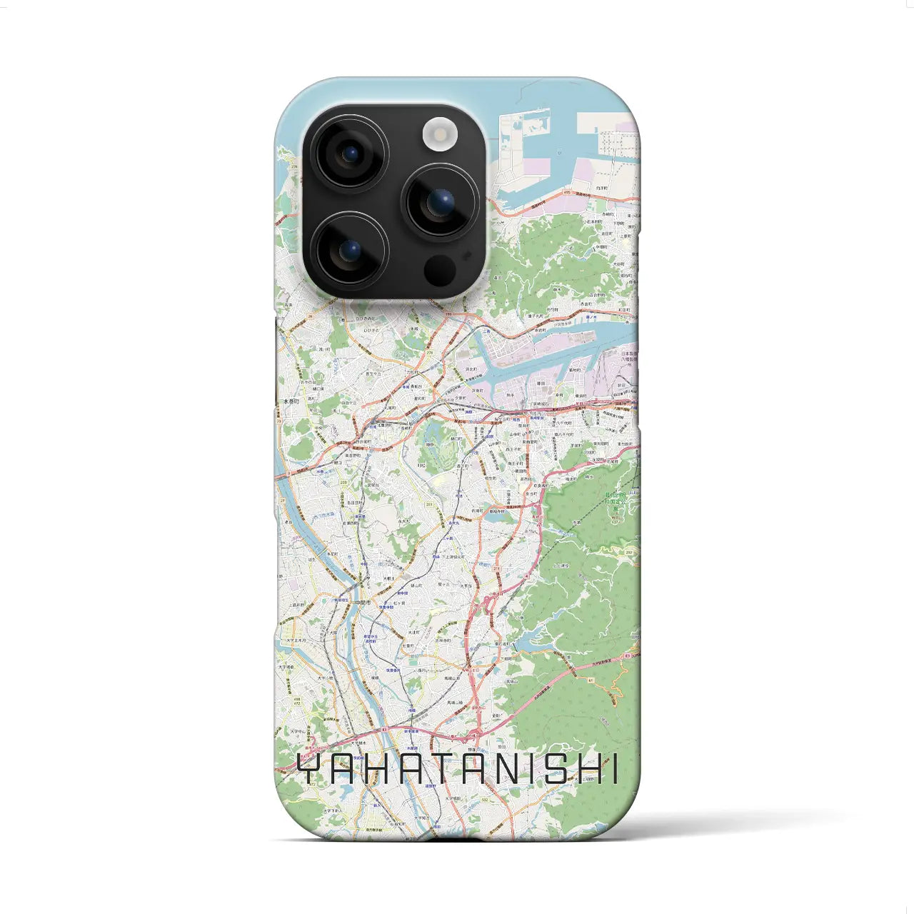 【八幡西(福岡県)】地図柄iPhoneケース(バックカバータイプ)