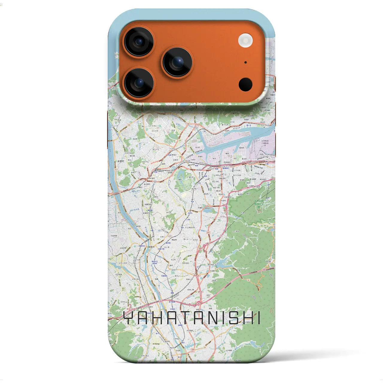 【八幡西(福岡県)】地図柄iPhoneケース(バックカバータイプ)ナチュラル・iPhone 17 Pro Max 用