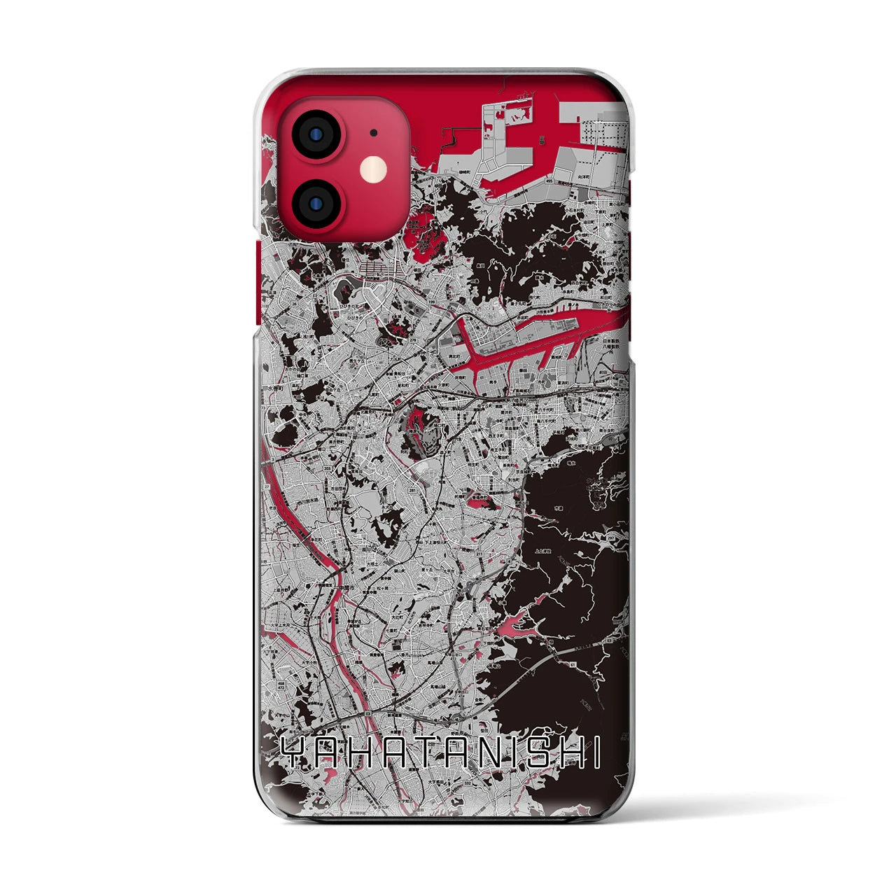 【八幡西(福岡県)】地図柄iPhoneケース(クリアタイプ)