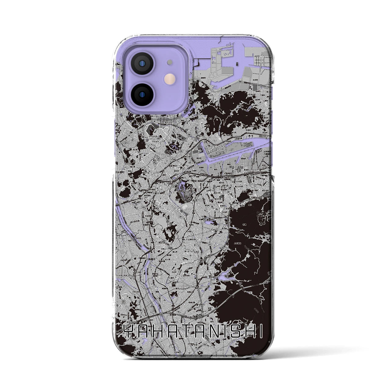 【八幡西(福岡県)】地図柄iPhoneケース(クリアタイプ)