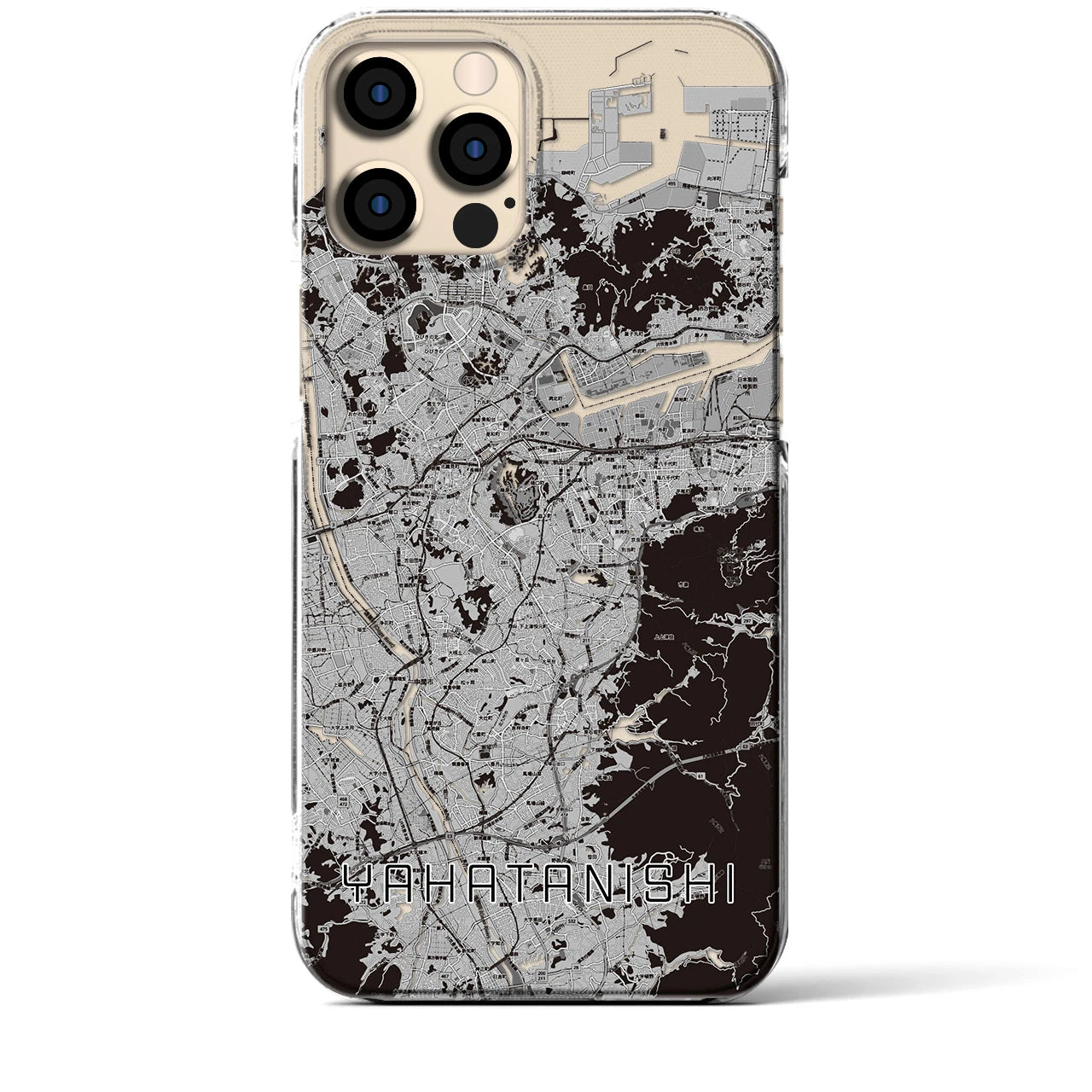 【八幡西(福岡県)】地図柄iPhoneケース(クリアタイプ)