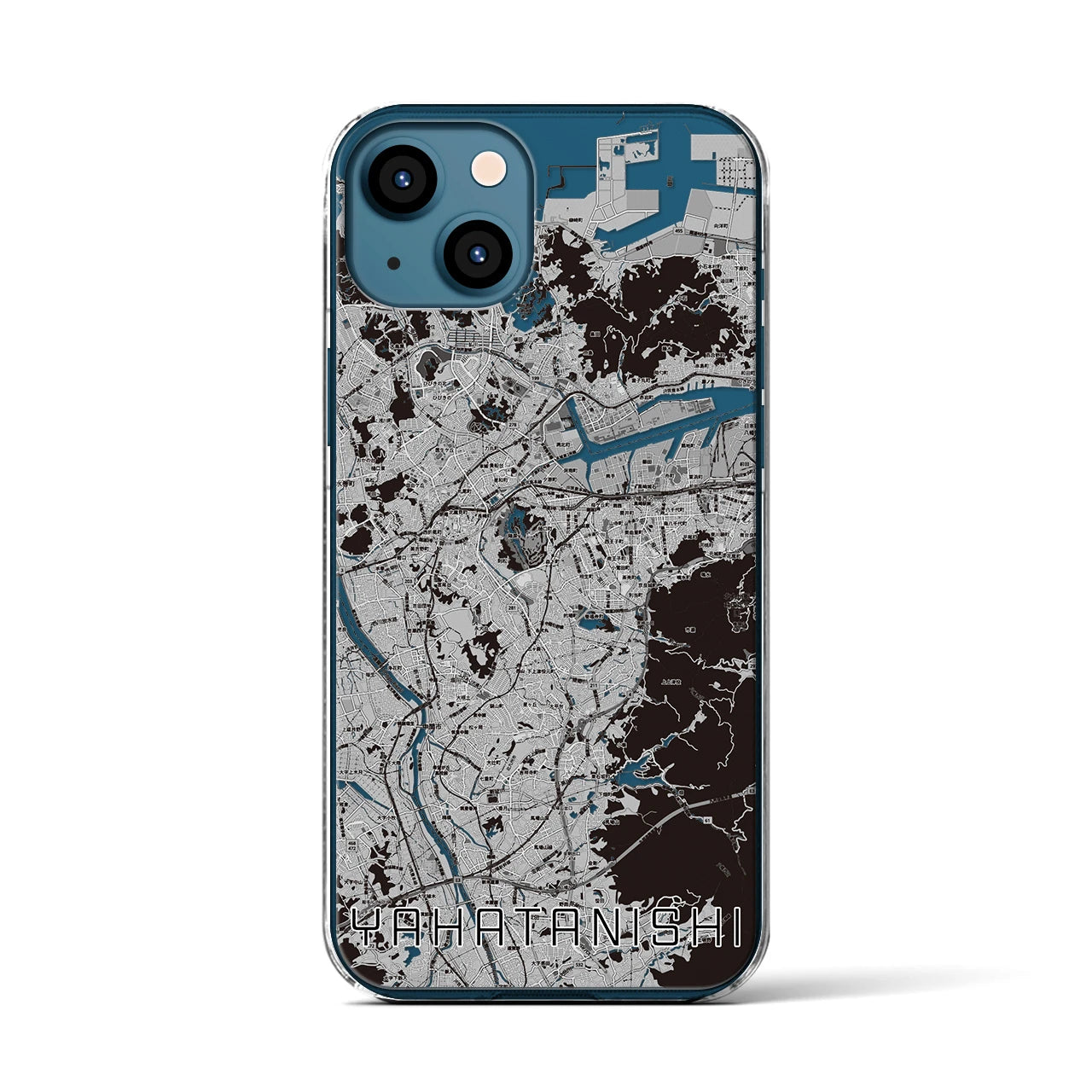 【八幡西(福岡県)】地図柄iPhoneケース(クリアタイプ)