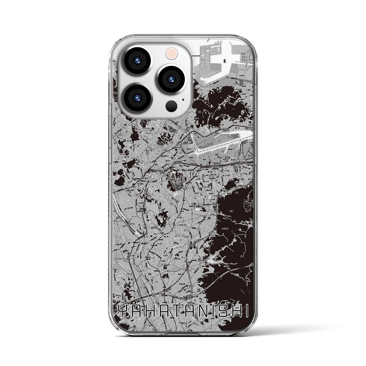 【八幡西(福岡県)】地図柄iPhoneケース(クリアタイプ)