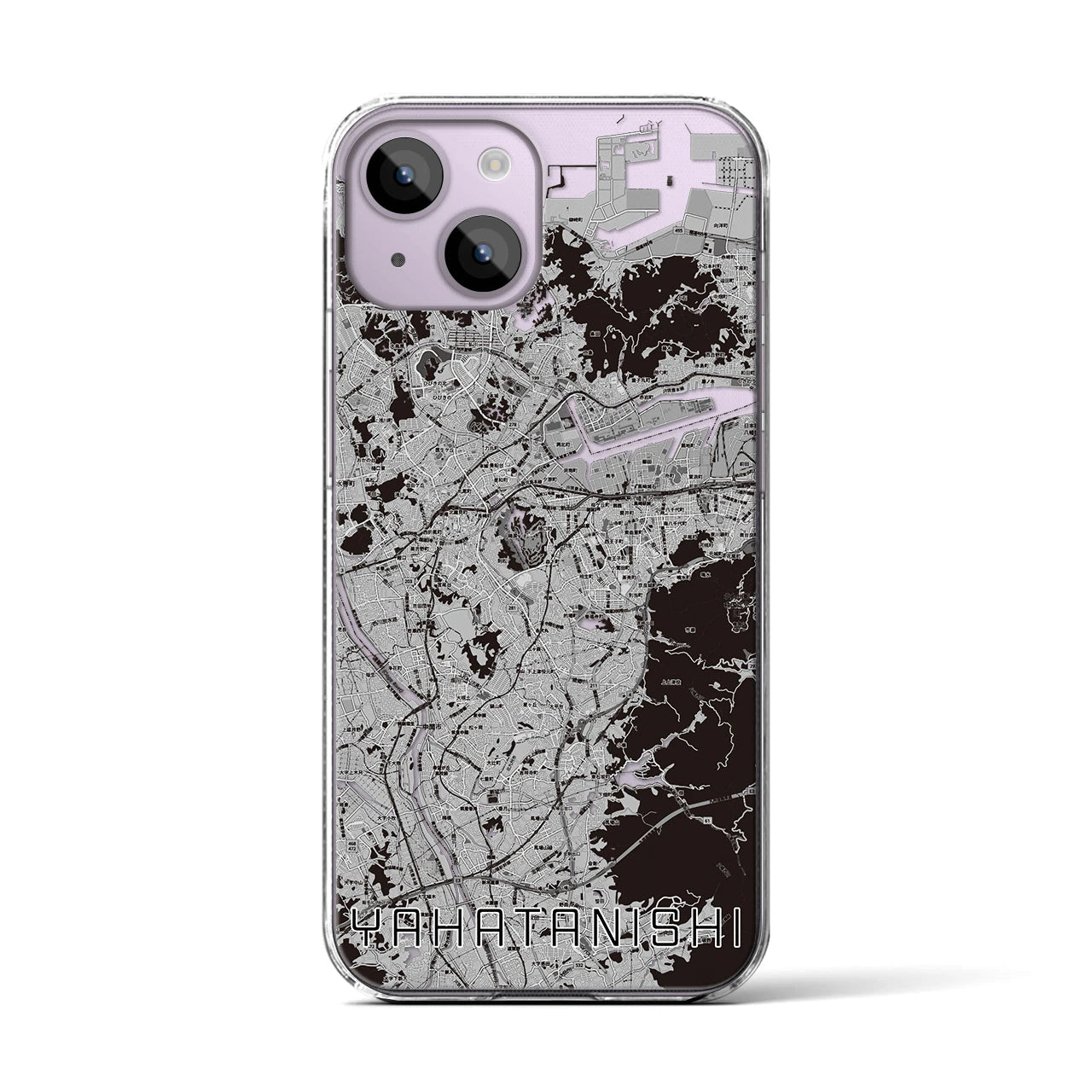 【八幡西(福岡県)】地図柄iPhoneケース(クリアタイプ)