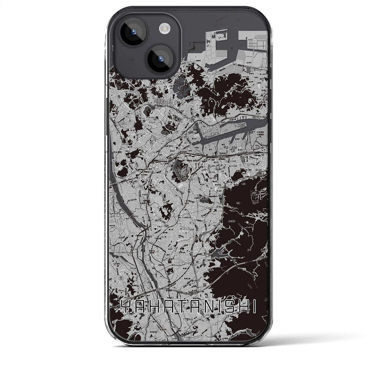 【八幡西(福岡県)】地図柄iPhoneケース(クリアタイプ)