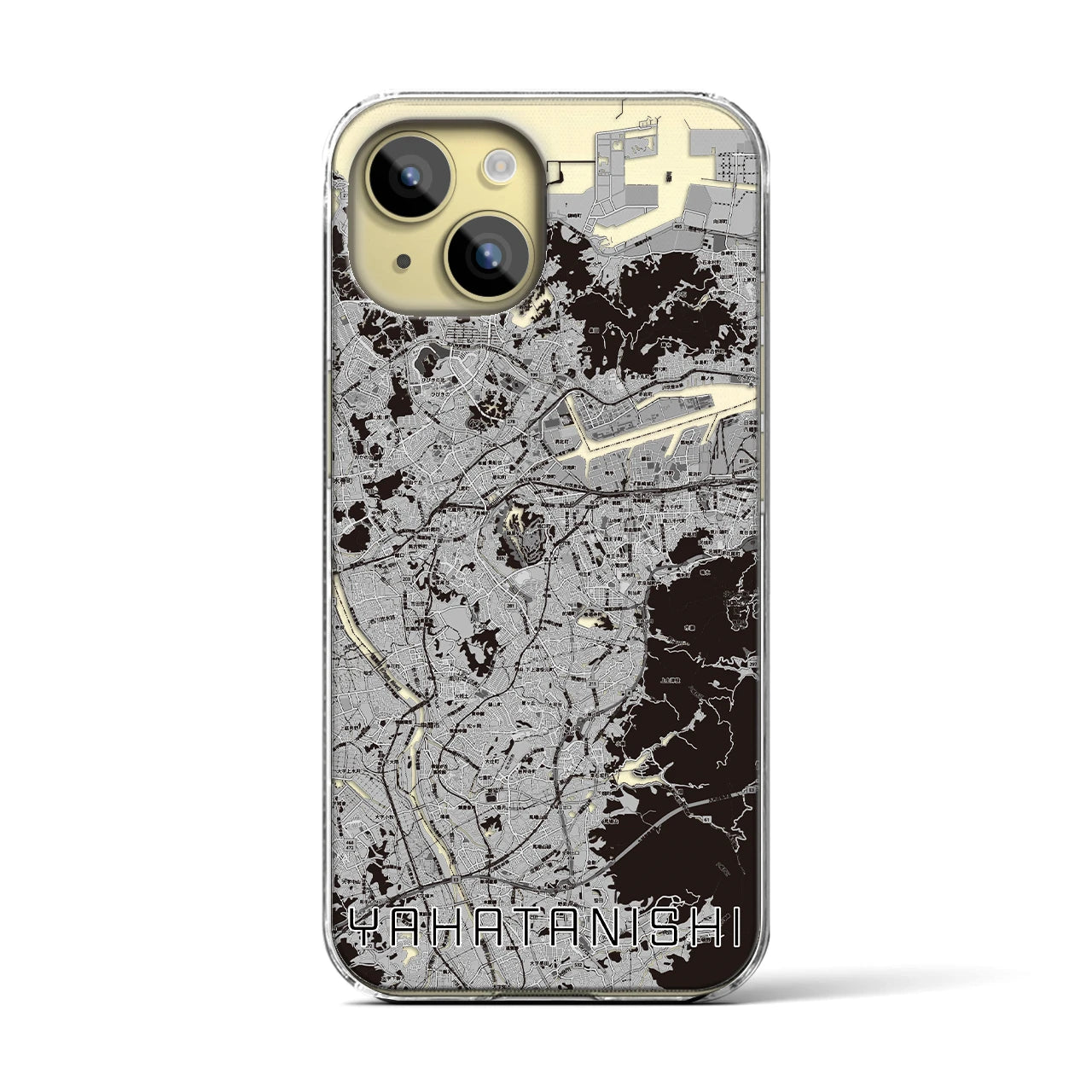 【八幡西(福岡県)】地図柄iPhoneケース(クリアタイプ)