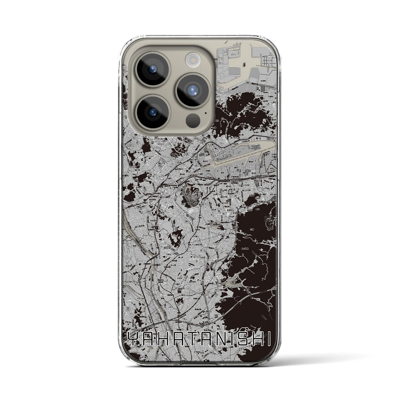 【八幡西(福岡県)】地図柄iPhoneケース(クリアタイプ)