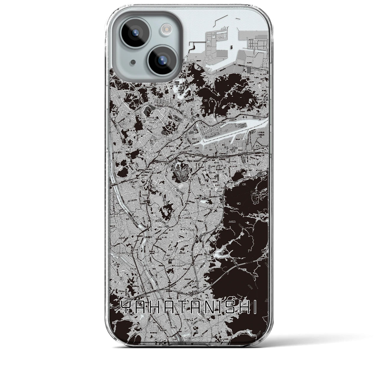 【八幡西(福岡県)】地図柄iPhoneケース(クリアタイプ)