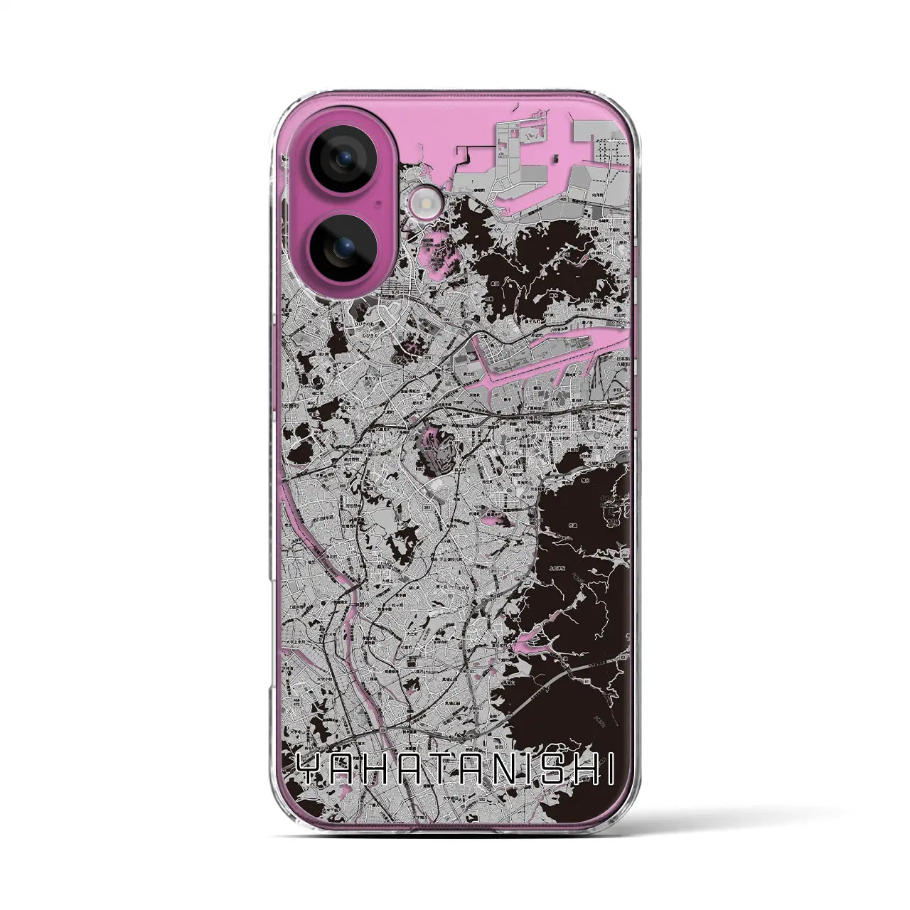 【八幡西(福岡県)】地図柄iPhoneケース(クリアタイプ)