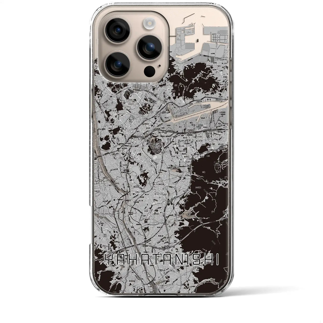 【八幡西(福岡県)】地図柄iPhoneケース(クリアタイプ)