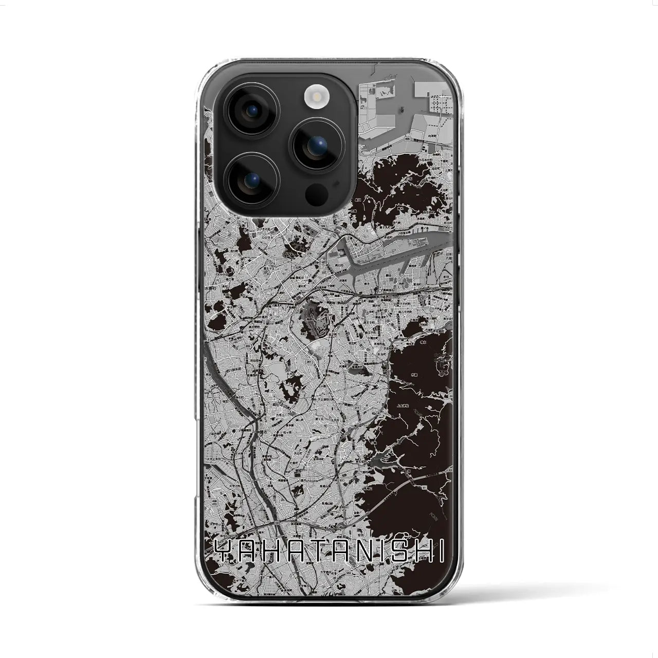 【八幡西(福岡県)】地図柄iPhoneケース(クリアタイプ)