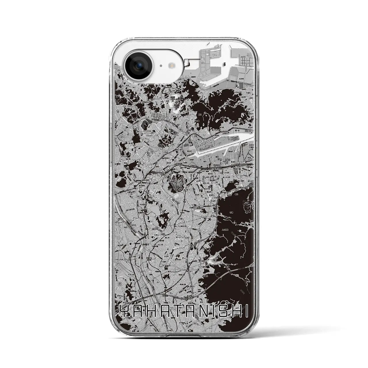 【八幡西(福岡県)】地図柄iPhoneケース(クリアタイプ)