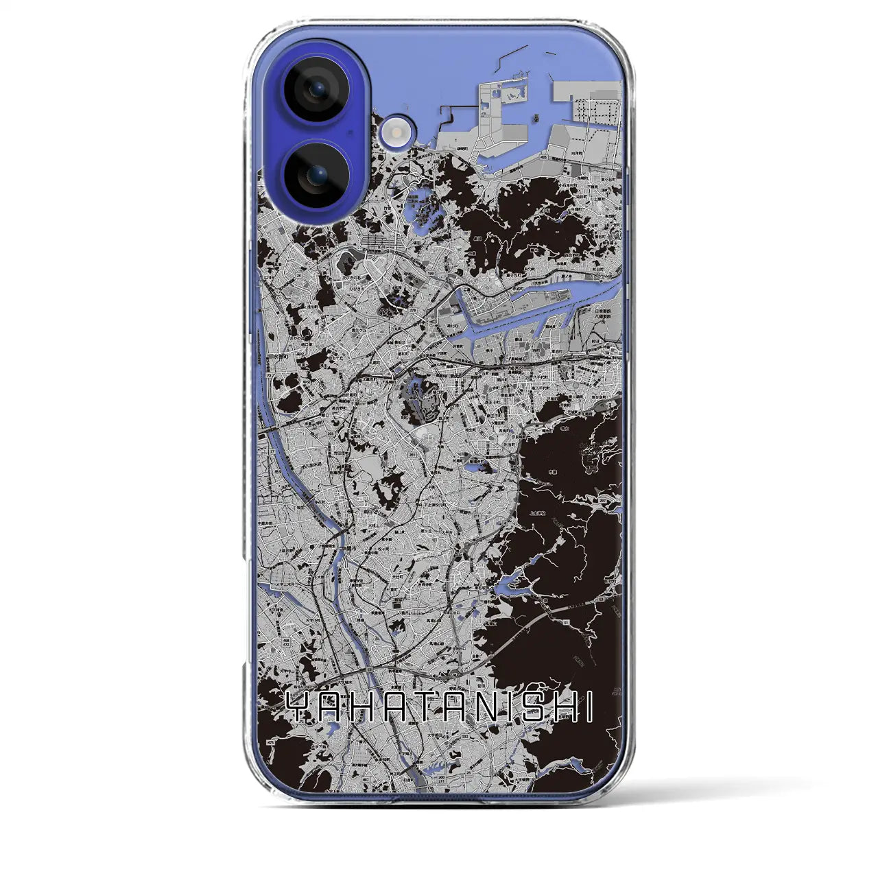 【八幡西(福岡県)】地図柄iPhoneケース(クリアタイプ)