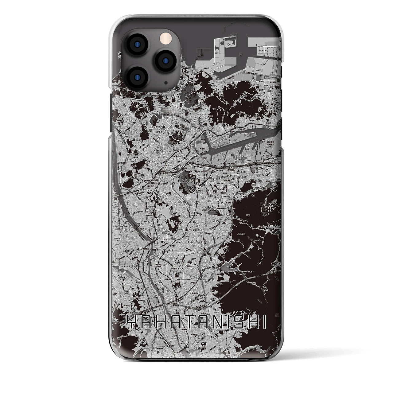 【八幡西(福岡県)】地図柄iPhoneケース(クリアタイプ)