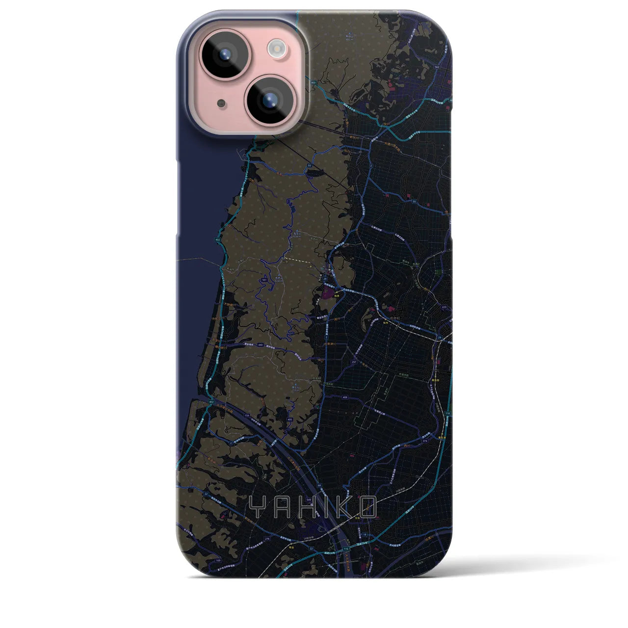 【弥彦(新潟県)】地図柄iPhoneケース(バックカバータイプ)