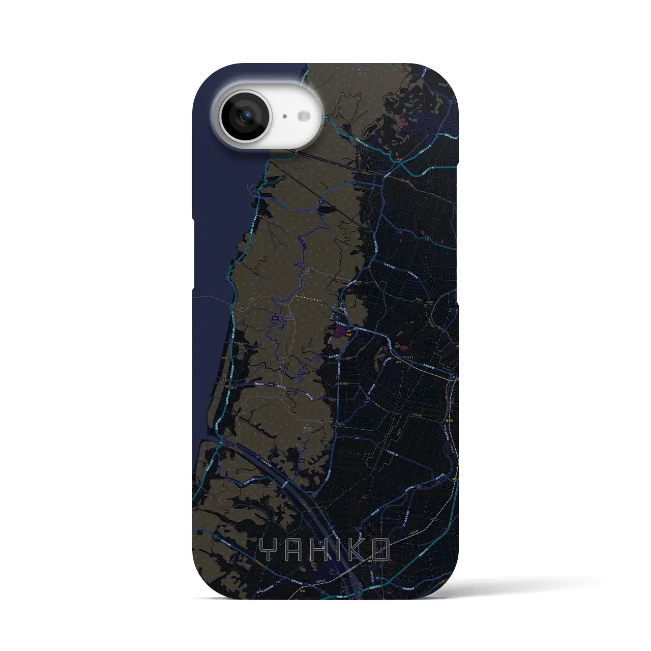 【弥彦(新潟県)】地図柄iPhoneケース(バックカバータイプ)