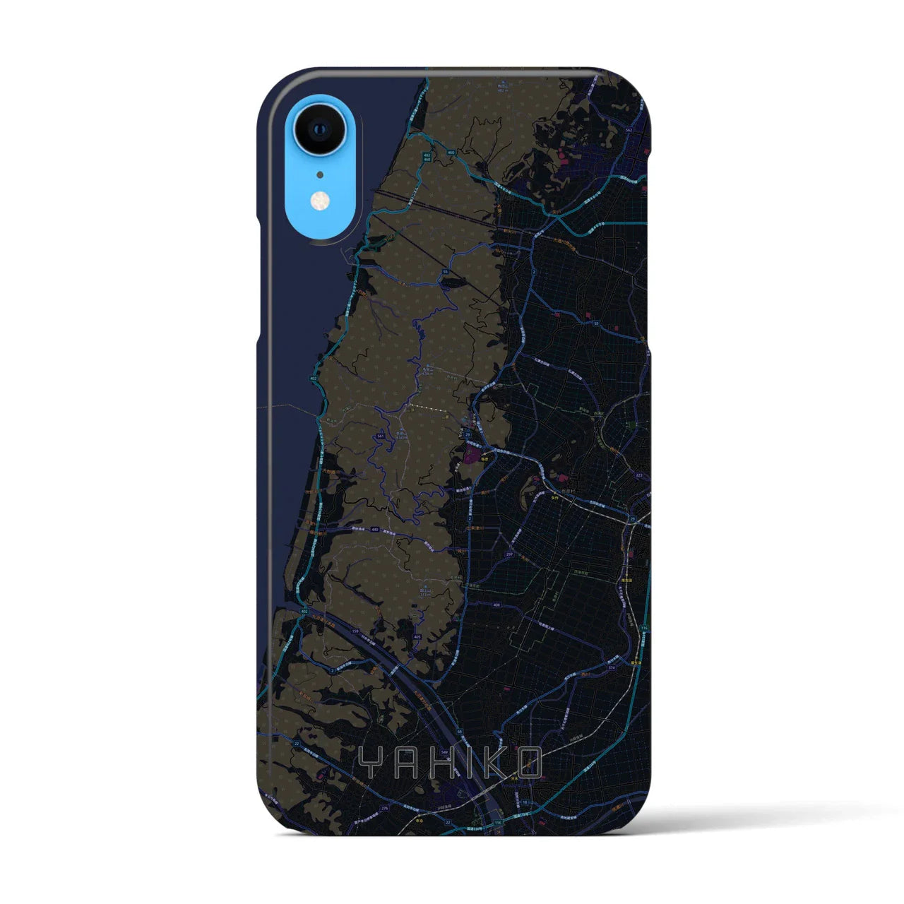 【弥彦(新潟県)】地図柄iPhoneケース(バックカバータイプ)