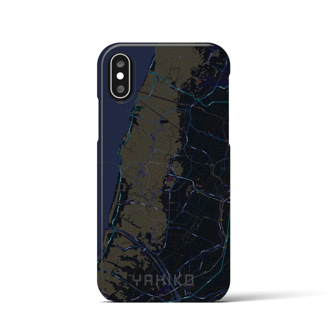 【弥彦(新潟県)】地図柄iPhoneケース(バックカバータイプ)