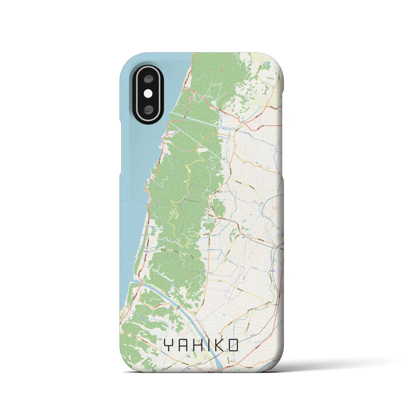 【弥彦(新潟県)】地図柄iPhoneケース(バックカバータイプ)