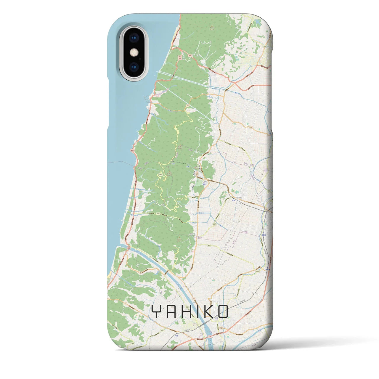 【弥彦(新潟県)】地図柄iPhoneケース(バックカバータイプ)
