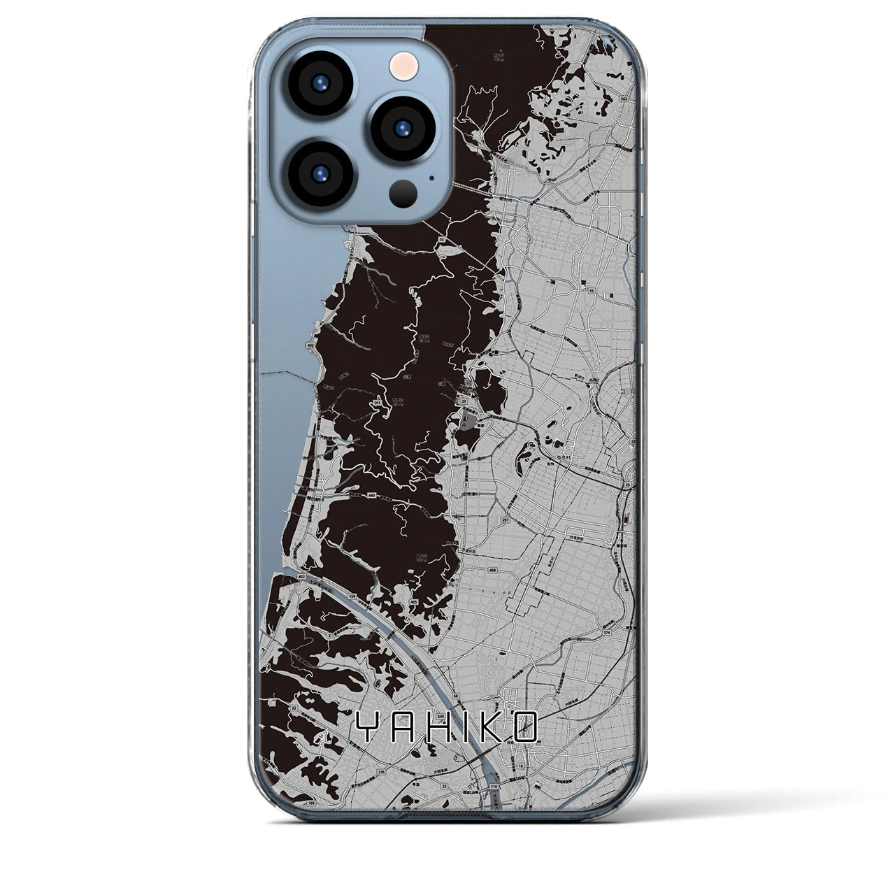 【弥彦(新潟県)】地図柄iPhoneケース(クリアタイプ)